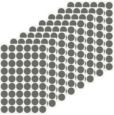 PATIKIL 432 Pcs Hole Cover Stickers, Dia. 21mm/0.8 PVC Screw Cover Caps Self-Adhesive Wood Stickers for Dustproof Decoration Furniture Cabinet Wardrobe Desk, Pure Black