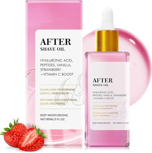 2025 After Shave Oil - Strawberry & Vanilla Scent, Nueva Fórmula para la Piel Lisa para Mujeres, Previene Pelos y Sequedad Encarnada, Hidratación de Servicio Suave para Todos Los Tipos de Piel (1)