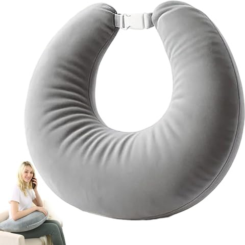Coussin Ergonomique pour Tricoter,Coussin De Lecture en Forme De U,Oreiller Compact de Soutien des Bras,pour lit et Canapé,Coussins de Bras pour Lire, Jouer, Travailler, Crocheter 60 x 55 cm