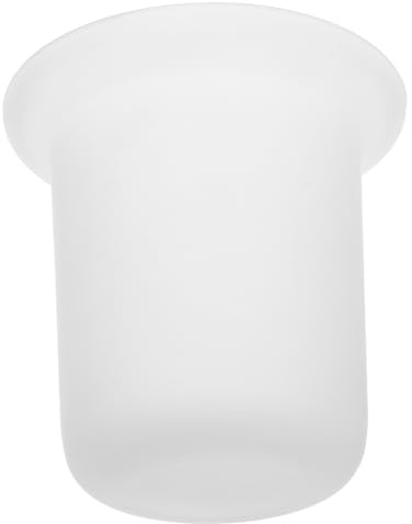 WOONEKY Portascopino WC in Vetro Satinato Antiscivolo Supporto Resistente per e Accessori Bagno Organizer per Sanitari