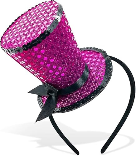 Mini-Zylinderhut, Stirnband, Pailletten, Teeparty, Kopfschmuck, Fascinator für Damen, 1920er Jahre, Gatsby, Party-Kostüm-Zubehör
