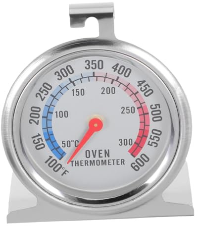 Ipetboom Stainless Steel Oven Thermometer for Gas and Fan Ovens Accurate Calibration for Precise Baking and Cooking Dual Freestanding and Hangable Design Compact Space-saving Kitchen