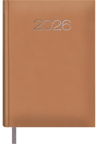 Dohe - Dagbok 2026 – Dag sida, A5-storlek (14 x 20 cm), mjukt hårt PU-läder, 12 månader januari till december, årlig spansk planerare med bokmärke - Lissabon