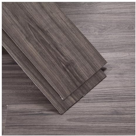INMOZATA 36 Pcs Self-Adhesive Vinyl Floor Tiles, 91.5cm x 15.2cm x 2mm Thick, Covers 5.02㎡, 5-Layer Upgrade (0.07mm Wear-Resistant Layer), Premium Vinyl Flooring for Home Kitchen Bathroom (Dark Brown)