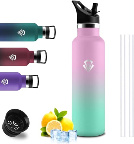 Borraccia Termica- 750ml- Bottiglia Termica, Borraccia Sportiva, Senza BPA, Bottiglia Termica Con Filtro e Cannuccia, Senza Perdite, Borracce per Campeggio, Viaggio, Fitness, Escursionismo