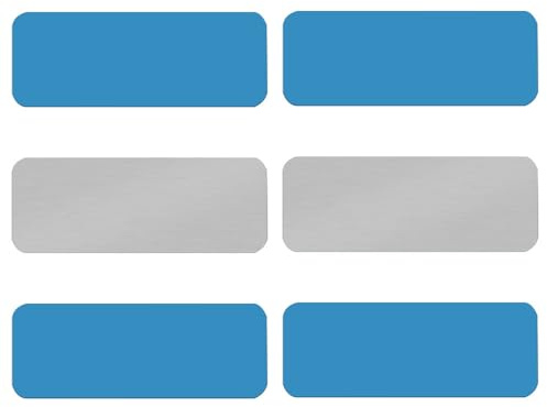 Vmoomax Metal Adhesive Strips for Magnetic LED Lights, 6pcs 70 * 25mm Thin Iron Mounting Plates with Strong Self Adhesive for Under Cabinet, Staircase Lighting, Wardrobe and Closet Lighting