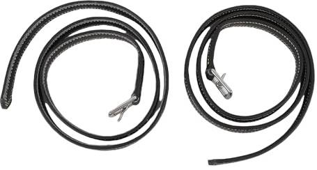 QWUUYEC Equestrian Steigbügelriemen Aus Mikrofaser, 2 Stück Mit Edelstahl Schnallen, Für Sicherheit Beim Reiten - Komfortabel Und Robust, Langlebiges Reitzubehör Für Pferde (Schwarz)