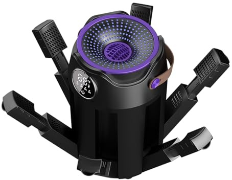 6 In 1 Schuhtrockner Elektrisch, Antibakteriell, Faltbarem Design | 3/6/9H Timer, UV-Light, 360°-Luftverteilung, Schnell Trocknendem, für Schuhe, Handschuhe, Hüte, Socken & Fußballschuhe