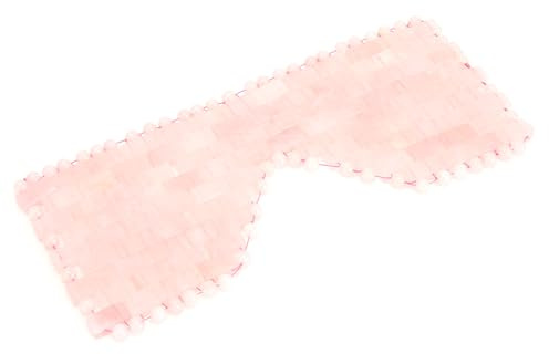 JTLB Masque pour les Yeux en Pierre de Jade, Masque de Sommeil Rafraîchissant pour la Thérapie par le Froid, Soulage les Yeux Gonflés et la Fatigue Oculaire (Cristal rose)