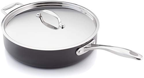 Stellar Element 28cm Saute Pan, Oven Safe to 240C, Aluminium Hard Anodonised Surface
