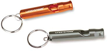 Lifesystems Aluminium Mountain Whistle With Key-Ring attachment For The Outdoors, Camping And Hiking