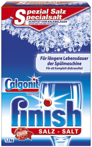 Calgonit Finish Spezialsalz für Spülmaschinen, 4er Pack (4 x 1.2 kg)