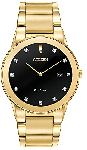 Citizen mäns Eco-Drive Axiom guldklocka AU1062-56G, Svart