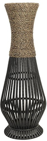 Hosley Tall Bamboo Wood Floor Vase 26 High. Ideal Gift for Wedding, Special Occasions, Home Office, Spa, Reiki, Organic/Natural Settings, Dried Floral Arrangements P1