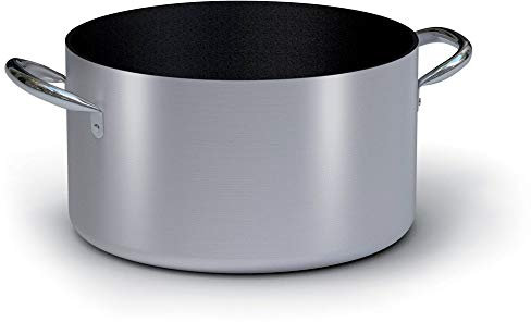 Casseruola media in alluminio antiaderente spessore 5 mm con due maniglie in acciaio inox, diametro 360 mm