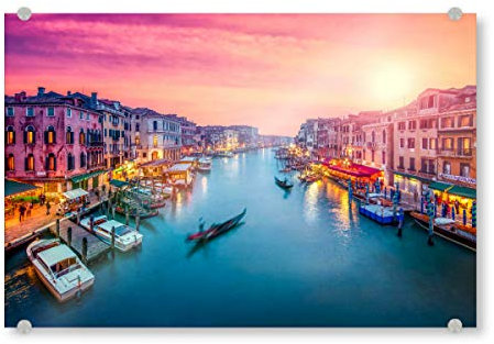 artboxONE Acrylglasbild 120x80 cm Architektur Canal Grande in Venedig - Bild venedig Canal Grande Italien