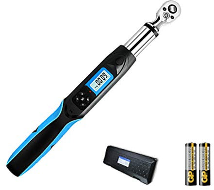 Torque Wrench Electronic Digital Display Wrench Square Drive Linker Adjustable High Precision Industrial Grade Wrench,3/8-Inch-Drive(6.75-135Nm)