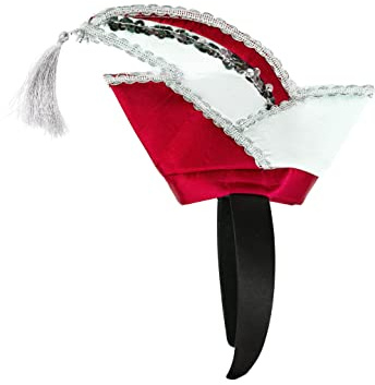 Haarreif Mini Komiteemütze Damen rot/weiß