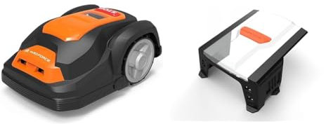 Yard Force Mähroboter SA650ECO, geeignet für Rasenflächen bis zu 650 qm, Kantenschneide-Funktion und bürstenloser Motor, 28 V mit schwarz Garage