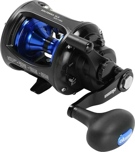 Okuma Solterra SLX Single Speed Levelwind Lever Drag Salzwasser Trolling Reel, SLX-6,8 kg, 410 m-11,3 kg