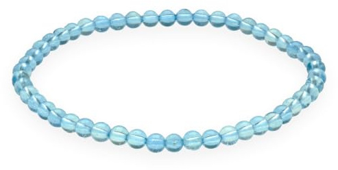 Aquamarin Mini Kugelarmband 4-5mm Edelstein Heilstein Armband Damen Herren | Inkl. Edelsteinkarte | Dehnbares Perlenarmband | Handgefertigt