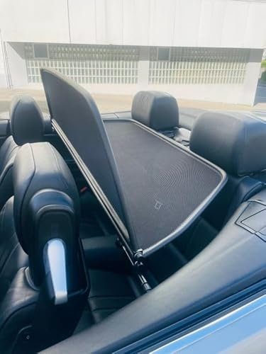 PureWind Windschott kompatibel mit BMW E46 3er Baujahr 2000-2007 (Schwarz) – Windschott Universal mit Schnellverschluss ohne Tasche