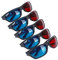 Dciustfhe Lot de 5 lunettes anaglyphes rouges et bleues pour vision 3D pour télévision, film, jeu, DVD