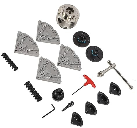 Drehfutter-Set, 3,75 Zoll, 4 Backen, Tragbare Drehfutter aus Legiertem Stahl für Werkzeugmaschinen