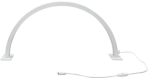 Lampada da Scrivania per Unghie a Mezzaluna, Luce per Manicure a LED Dimmerabile da 28 Pollici, Lampada da Scrivania di Bellezza con Temperatura di Colore Regolabile per (Spina
