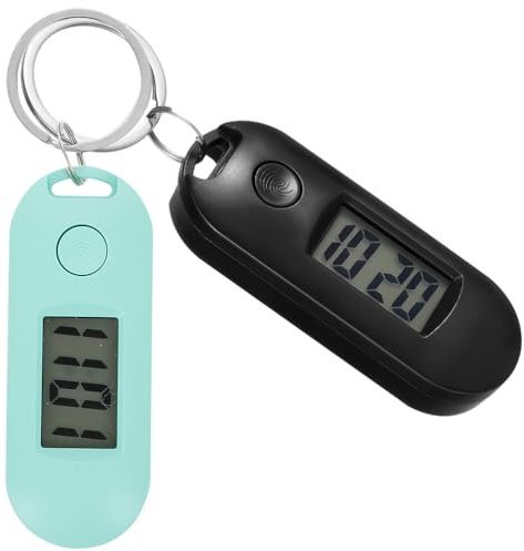 Holibanna 2 Pièces Montre Électronique Porte-Clés Montre Numérique Porte-Clés Petites s Électroniques Portable Porte-Clés s De Poche Numérique avec LED s Portables