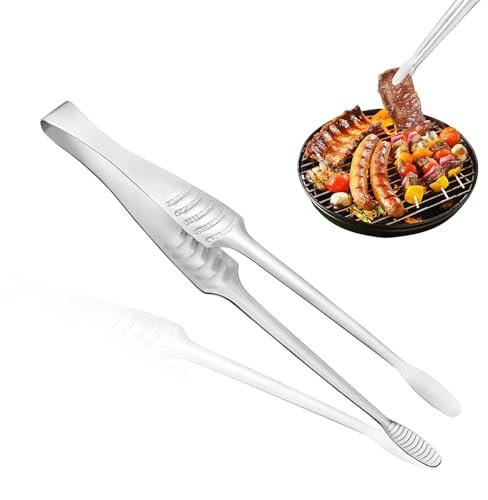 Pinza Barbecue, pinzette lunghe 27.5cm BBQ Pinzette da cucina in acciaio inox 304 pinzette da cucina per la raccolta e il posizionamento precisi