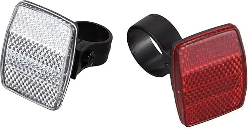 LNYMZD 2Pieces Bicycle Reflectors Bicycle Cycling Light Reflector Rear Front For Handlebars Saddle Bar 30.4mm Reflectors Lights and Reflectors Cycling