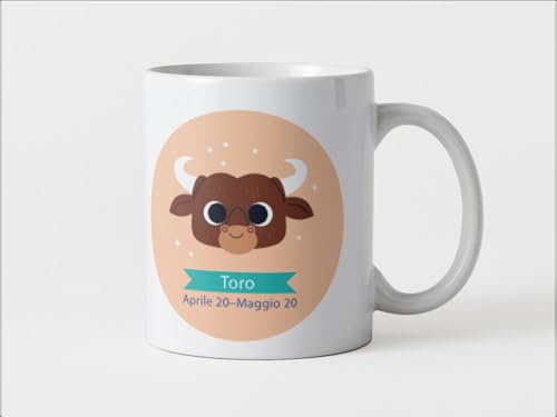 MODA MavillA una Tazza speciale in ceramica 350ml Idea Regalo Originale per ogni occasione (Ceramica, toro)