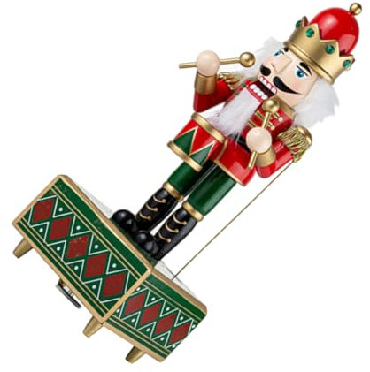 Amosfun Coffret à Musique Casse-Noisette Bois Décoration De Noël Figurine Décorative Casse-Noisette Ornement Classique pour Tables Et Maison