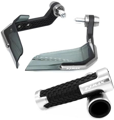 JUSTCATYS Windschutz für die Hände Für NMAX125 NMAX155 NMAX 125 155 Motorrad Zubehör Universal 7/8'22MM Griff Griffe Hand Schutz Winddicht Abdeckung(Silver)