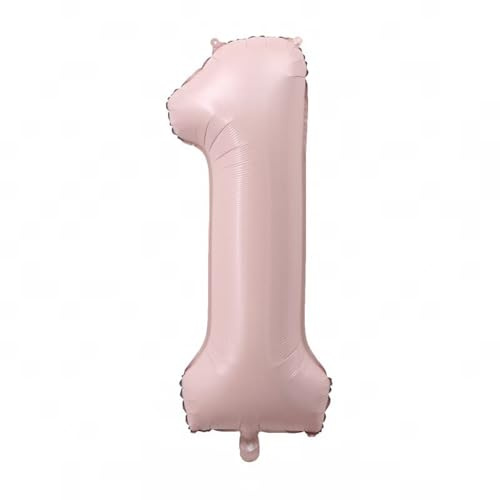 Alaoo 40 Inch Number Balloons, Large Birthday Foil Age Balloons, Digital Decoration for Boys Girls Adults Birthday Party Anniversary Graduation, Pink Number 1