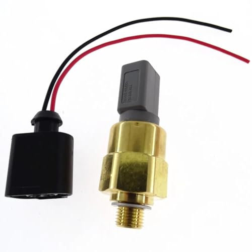GYTTAK Öldruckschalter Kompatibel Mit VW Für Beetle 1998-2010 Für Clasico Für J&etta 1999-2015 Auto-Servolenkung Öldrucksensor Schalter & Steckerkabel OE: 1J0919081 1J0973702