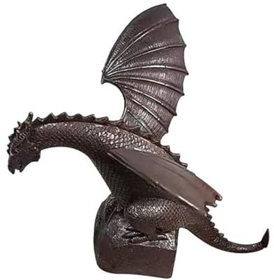 Toyvian Drachen Springbrunnen Sprüher Gartenbrunnen Harz Skulptur Outdoor Teichdekoration Hofbrunnen Wasserspeier Gartenteich