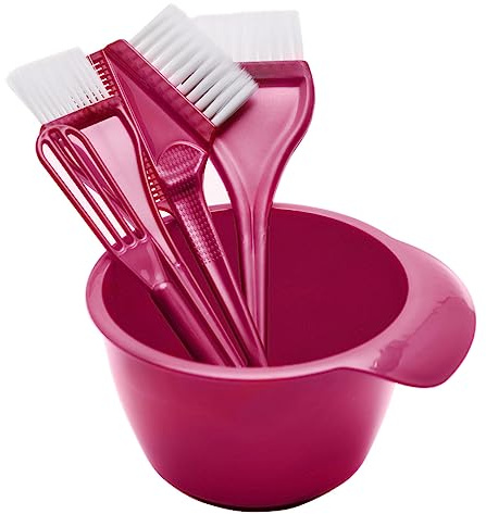 CLISPEED Kit De Coloración Capilar 5 Piezas Cuenco Para Tinte, Removedor De Crema, Brocha Para Aplicar, Para Todo Tipo De Cabello, Profesional y Principiantes, Uso En Salón y Hogar