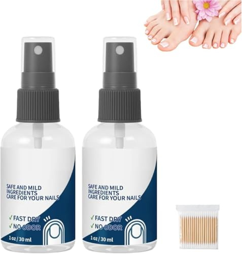 Blinzador Lot de 2 sprays antifongiques pour ongles des orteils, réparation en profondeur et ingrédients naturels, traitement des ongles fongiques pour ongles des pieds extra fort, garde les pieds