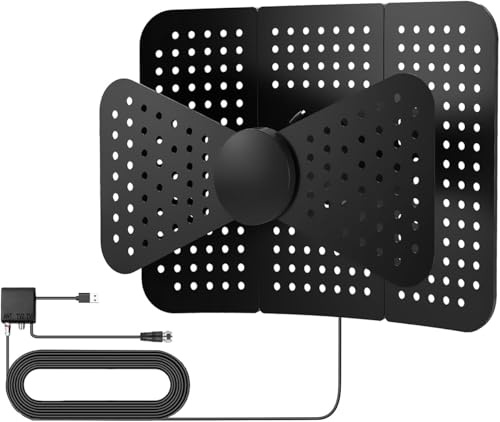 2025 TV Antenna Long Range 1000+ Miles, Digital HDTV Antenna for Smart TV with 32.8ft Coax Cable, Supports 4K 1080p Local Channels for 2 TVs, Outdoor/Indoor Use