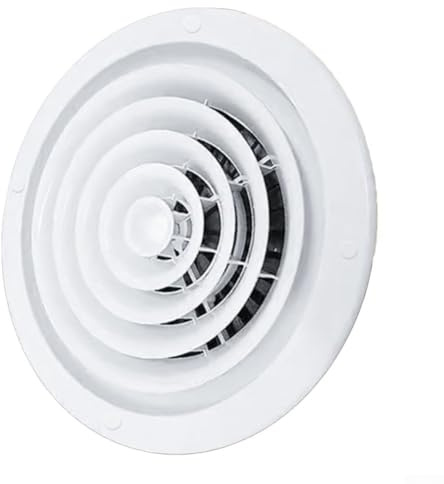 babominimer Rejilla de ventilación redonda de ABS blanca para conductos de ventilación de escape, compatible con aberturas de 270-300 mm, salida fácil de instalar para aire acondicionado central
