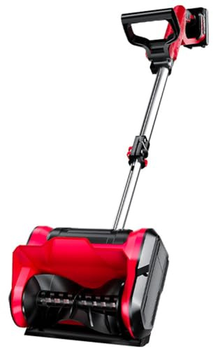 XUXIAO Batteriebetriebene Schneeschaufel, tragbarer elektrischer Schneewerfer und -Schaufel - 20 V/4,0 Ah kabelloser Schneepflug mit verstellbarem Griff, für Terrasse, Spielplatz, Bauernhof