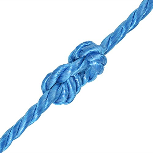Tau Kletter Seil, Polypropylenseil 16 mm 100 m Blau, Drinnen & Draußen