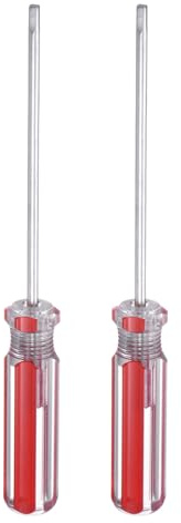 QUARKZMAN 2 Pz Cacciavite aimanté Quadrato 75mm/3 Lunghezza SQ1 2.5mm Acciaio Al Carbonio 4 Punta Cacciavite Con Impugnatura Antiscivolo Per Riparazione E Miglioramento Rosso
