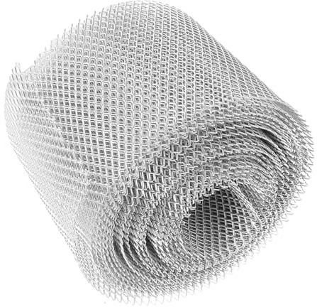 Housoutil Rete Protezione Grondaie in Lega di Alluminio 5 Pollici X 122 M Filtro Antidebris per Coperture Tetto Protezione per Foglie Grondaia Installazione Personalizzabile per Uso