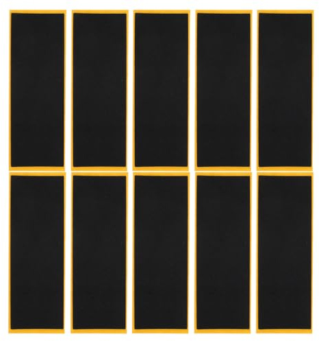 CLISPEED Cinta de Agarre de Espuma Antideslizante para Diapasón y Patineta de Dedo, 10 Piezas, 38x110 Mm, Color Negro, Accesorio Resistente para Juguetes y Scooters de Dedo