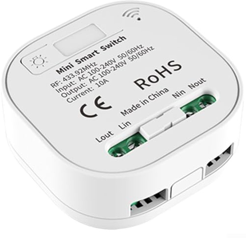 Interruttore telecomando wireless, RF433, autoalimentato, nessun cablaggio interruttore di illuminazione domestica intelligente (A)