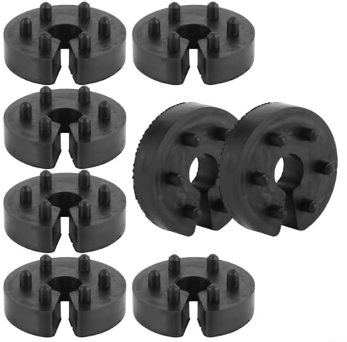 SageFurned Juego de 8 limitadores de recorrido de muelle, 16 mm, color negro, 6 niveles ajustables, parte delantera o trasera, uso universal, plástico resistente para