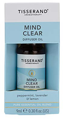 Tisserand - Mind Clear Diffuser Oil - Peppermint, Lavender, Lemon 100% Natural Pure Essential Oils - Vegan, Made in The UK - 9ml